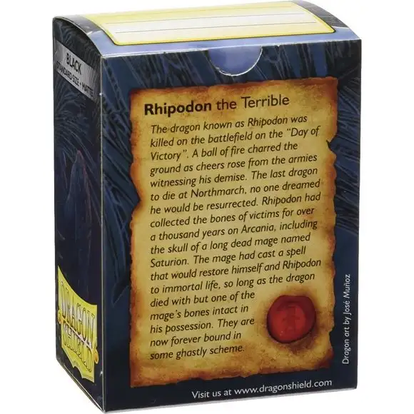 Dragon Shield Matte Black 100 Protective Sleeves