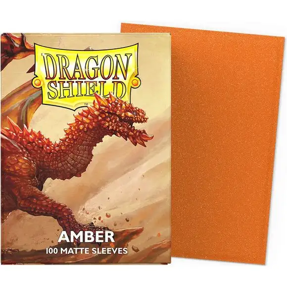 Dragon Shield Matte Amber 100 Protective Sleeves