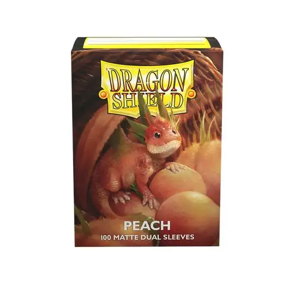 Dragon Shield Dual Matte Peach (100ct) Protective TCG Sleeves