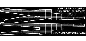White Ensign Models 2005 1/200 USS Arizona Anchor Chain Deck Plates for TSM