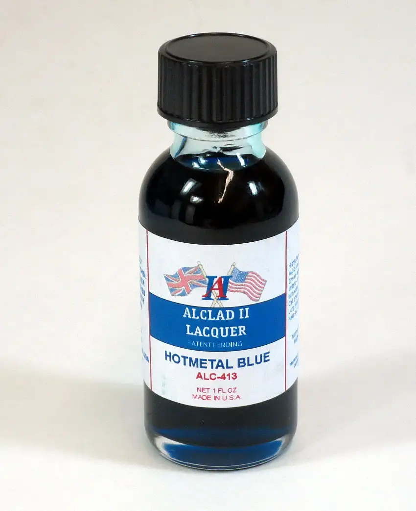 ALC-413 1oz. Bottle Transparent Hot Metal Blue Lacquer