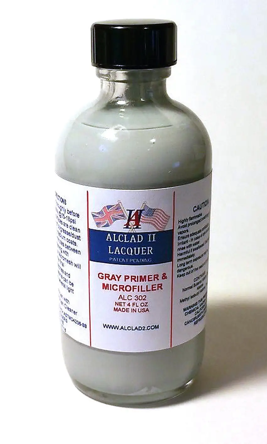 ALC-302 4oz. Bottle Grey Primer & Microfiller
