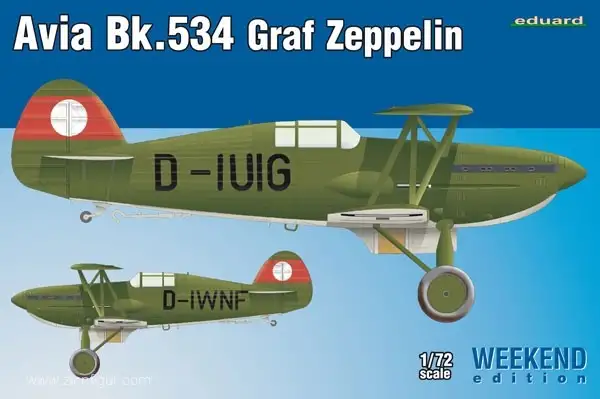Eduard 7445 1/72 Avia Bk534 Graf Zeppelin Aircraft (Wkd Edition Plastic Kit)