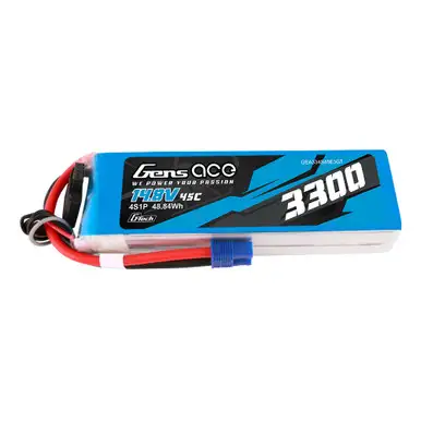 Gens ace 3300mAh 4S 45C 14.8V G-tech Lipo Battery Pack with EC3