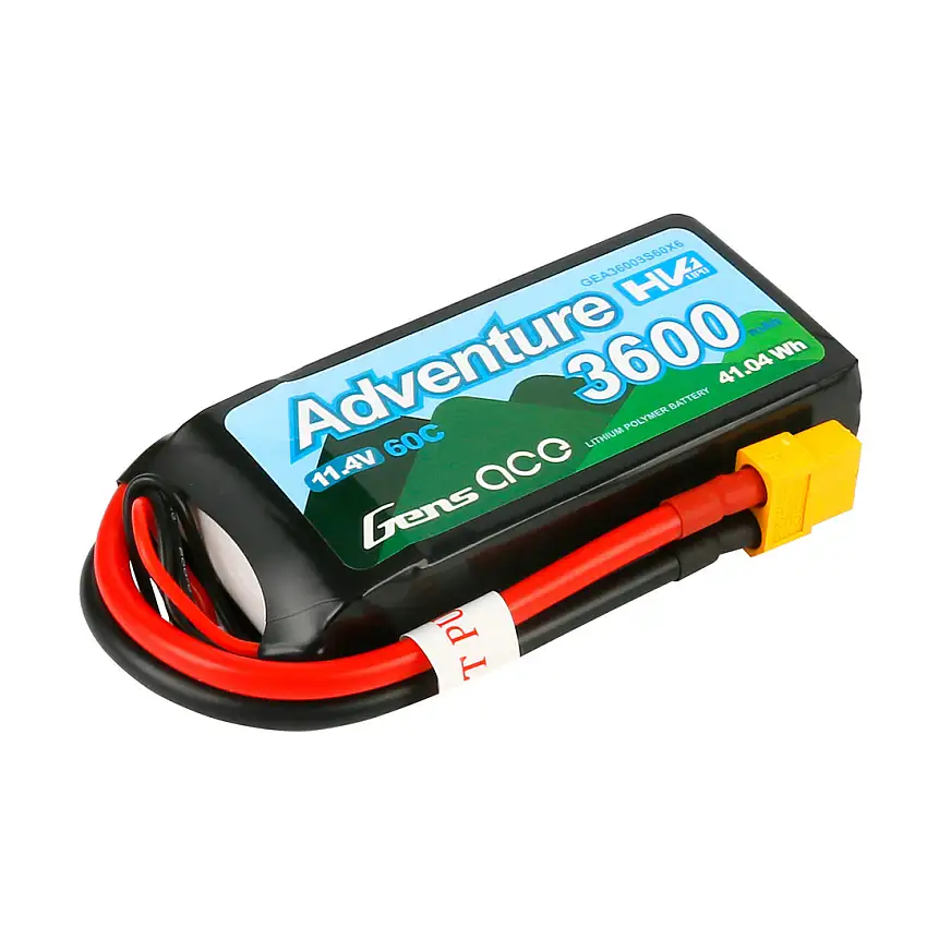 Gens Ace Adventure 3600mAh 3S1P HV 11.4V 60C Lipo XT60