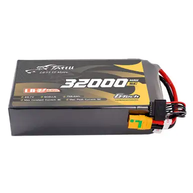 Tattu Ultra High Voltage 32000mAh 5C 23.7V 6S1P G-Tech Lipo Battery with XT90S-F Plug