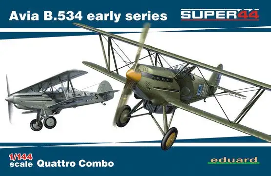 Eduard 4451 1/144 Avia B534 Early Series Aircraft Quattro Combo (Ltd Edition Pla