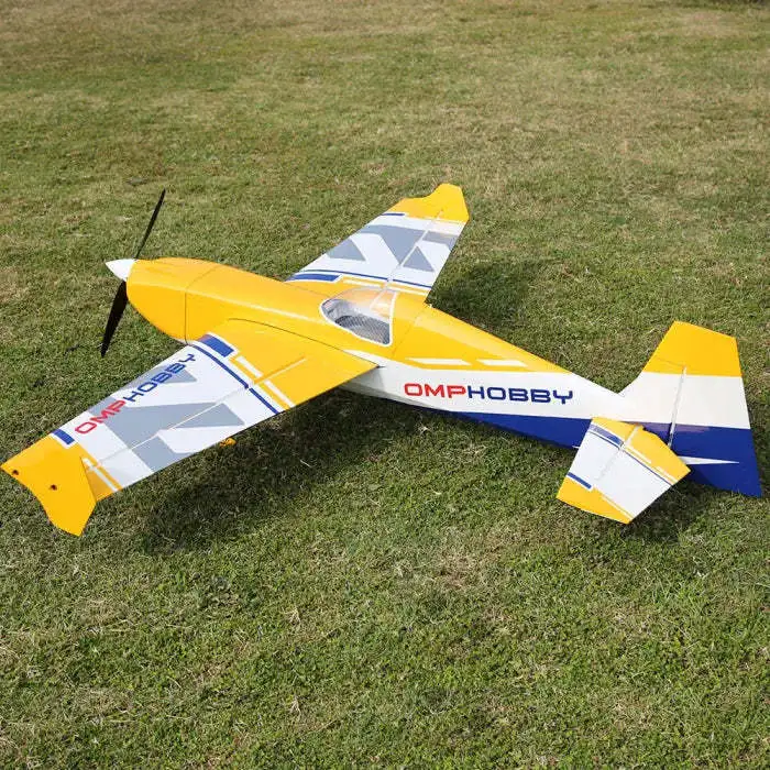OMP Hobby 60" 70E Edge 540, Yellow Kevlar Reinforced Balsa 3D Airplane, PNP Receiver Ready