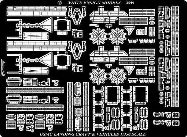 White Ensign Models 35153 1/350 USS Wasp LHD1 Vehicles & Landing Craft Detail Set for MRC Gallery (D)