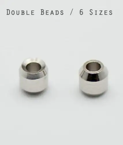 Double Beads Silver Series 1mm - 3mm 50ct