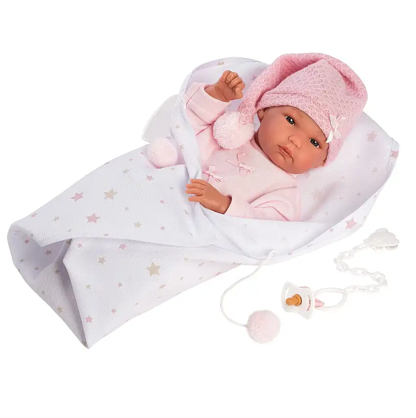 Anatomically Correct 13.8" Baby Doll Kaylee with Blanket and Stocking Cap