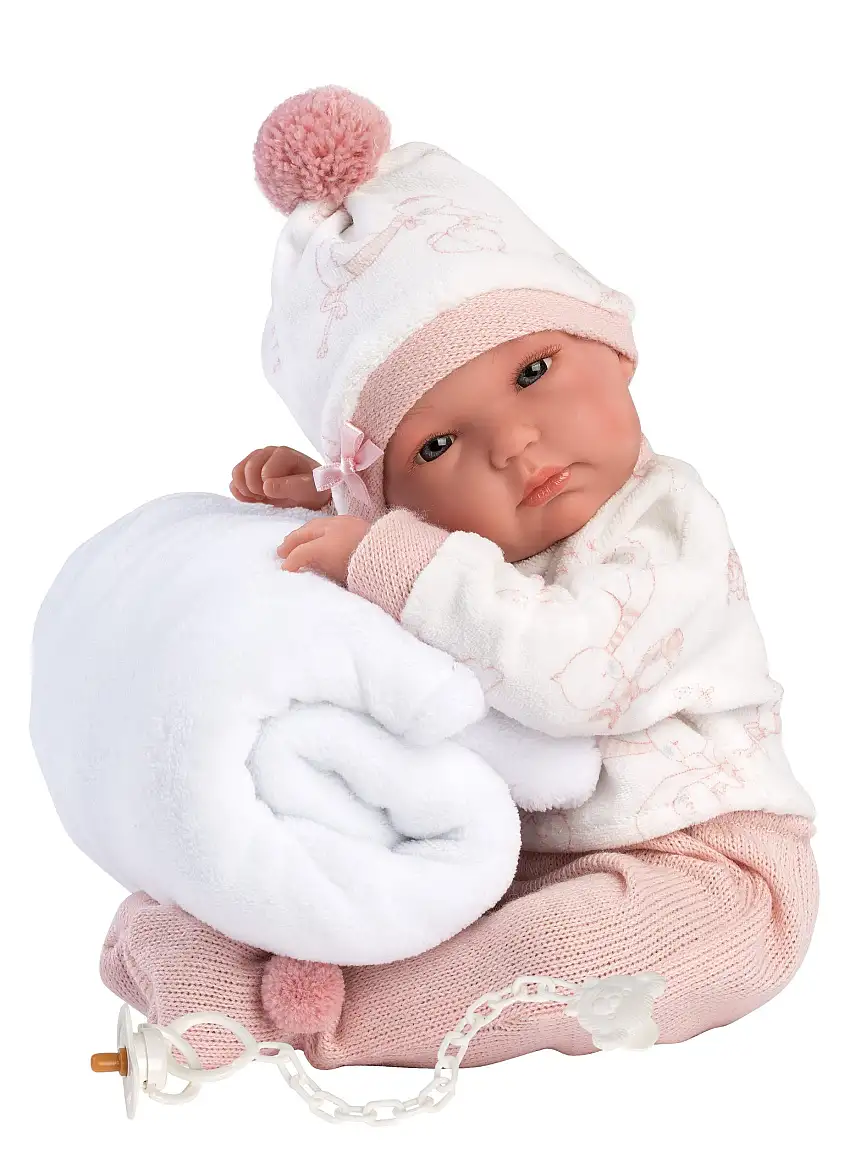 Anatomically Correct Baby Doll with Blanket | 13.8" | Brandy