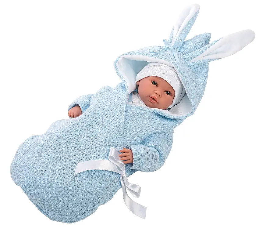 Newborn Doll with Hooded Bunny Jacket | Soft Body 14" | Aaron