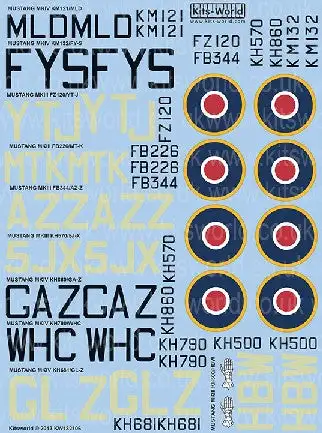 Warbird Decals 132106 1/32 RAF Mustang Aces