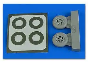 Aires 4787 1/48 Spitfire Mk I 5-Spoke Wheels & Paint Masks For TAM