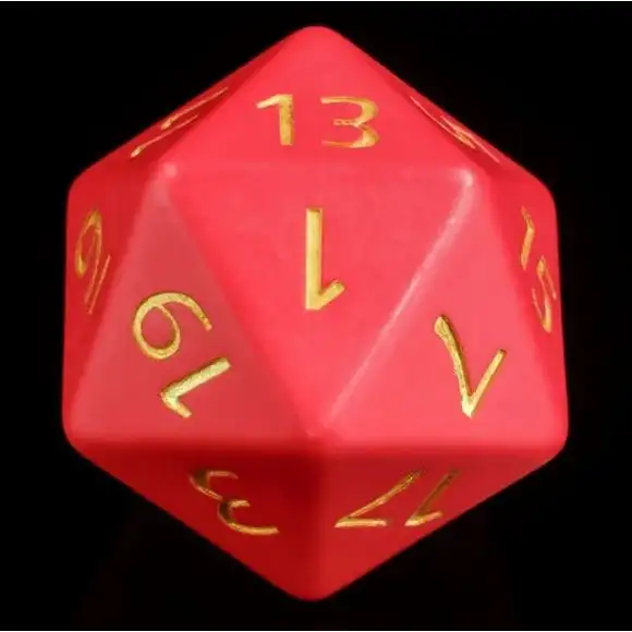 Galactic Dice Acrylic 55mm Titan D20 - Matte Red