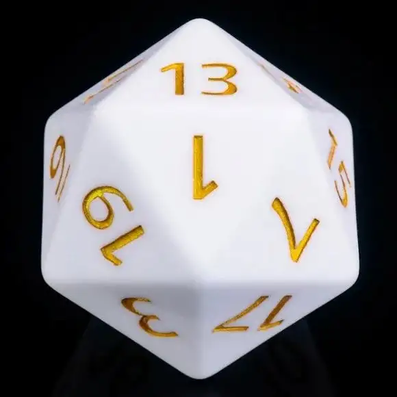 Galactic Dice Acrylic 55mm Titan D20 - Matte White