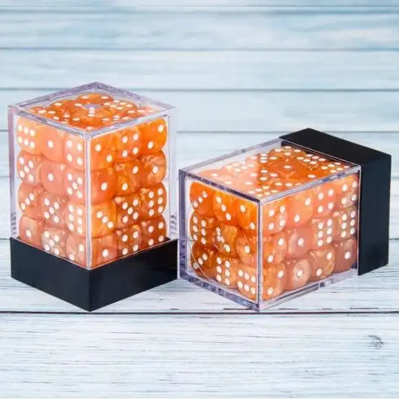 Galactic Dice Premium Dice Sets - D6 Orange Pearl 12mm (36 Count)