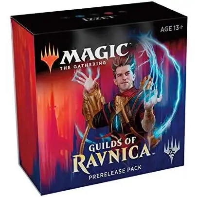 Magic The Gathering: MTG: Guilds of Ravnica Prerelease Pack Izzet (Pre-Release Promo + 6 Boosters + d20 Spindown Counter) Kit