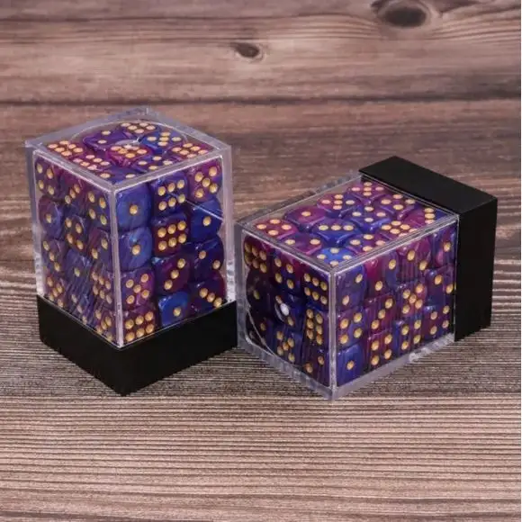 Galactic Dice Premium Dice Sets - D6 Purple & Navy Blue Blend 12mm (36 Count)