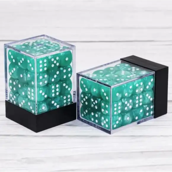 Galactic Dice Premium Dice Sets - D6 Sea Green 12mm (36 Count)