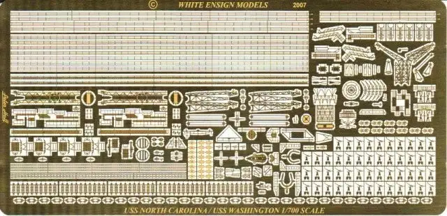 White Ensign Models 774 1/700 USS N. Carolina & Washington Detail Set for TSM (D)