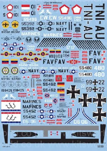 Warbird Decals 172141 1/72 OV10 Broncos NWEF New Mexico, NAS China Lake, NAS Mar