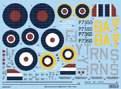 Warbird Decals Kits World 132102 1/32 Supermarine Spitfire Mk IIa BBMF 1972-2000 Pt.2