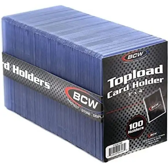 BCW 3x4 Topload Card Holder - Standard (100 CT. Pack) Toploader