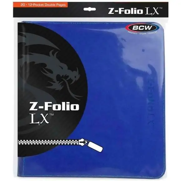 BCW Z-Folio 12-Pocket LX Album - Blue