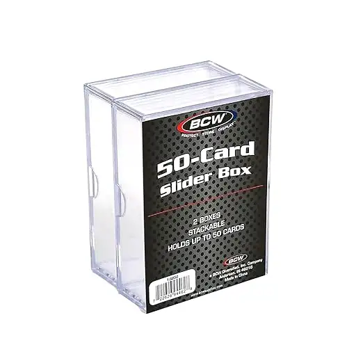BCW 2-Piece Slider Box - 50 Card (2-Pack)
