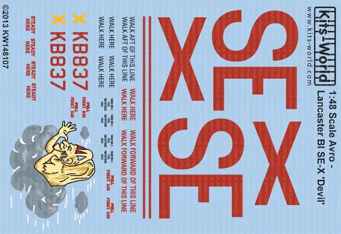 Warbird Decals (Kits World) 148107 1/48 Avro Lancaster B I SE-X, Devil (D)