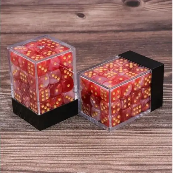 Galactic Dice Premium Dice Sets - D6 Red & White 12mm (36 Count)