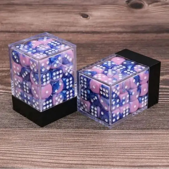 Galactic Dice Premium Dice Sets - D6 Pink & Blue 12mm (36 Count)