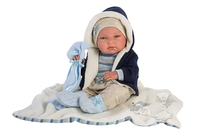 Anatomically Correct Baby Doll With Blanket | 15.7" | Tim