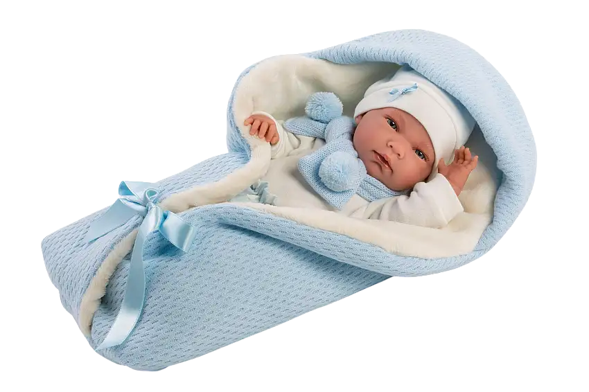 Anatomically Correct Baby Doll With Swaddle Blanket | 15.7" | Nicolas