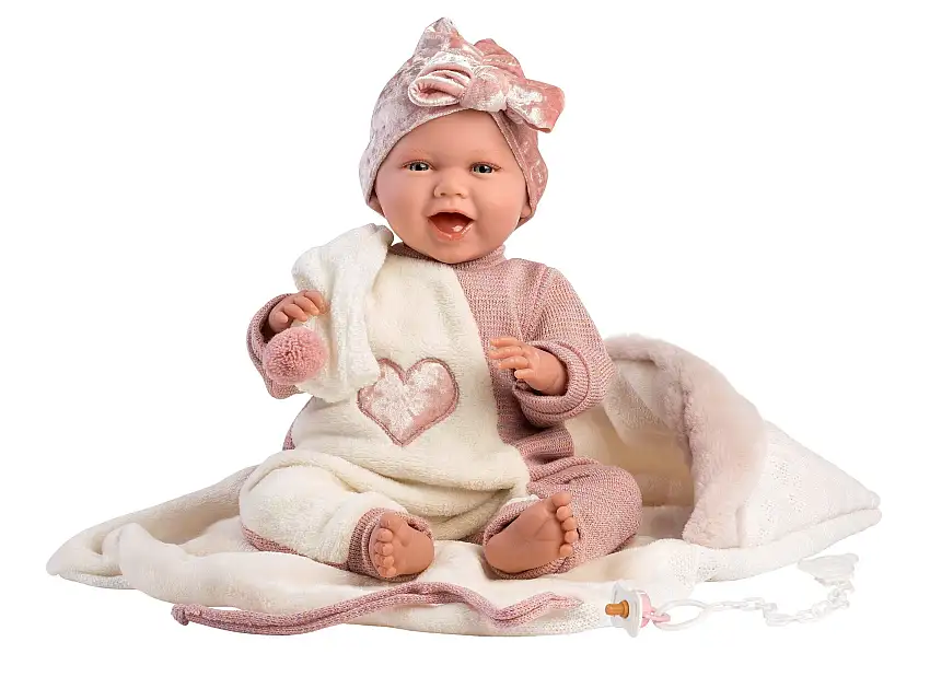 Crying Newborn Doll with Blanket | Soft Body 16.5" | Estella