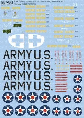 Warbird Decals 172215 1/72 B25 Mitchells Doolittle Raid USS Hornet Apr. 18, 1942