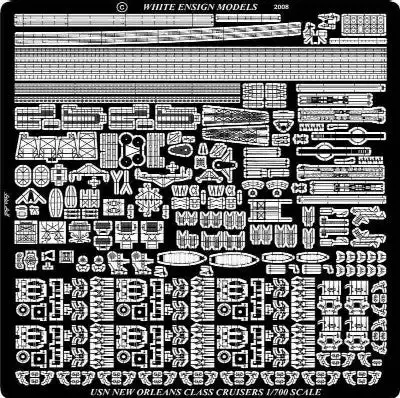 White Ensign Models 790 1/700 USS New Orleans Class Cruisers Detail Set for TSM (D)