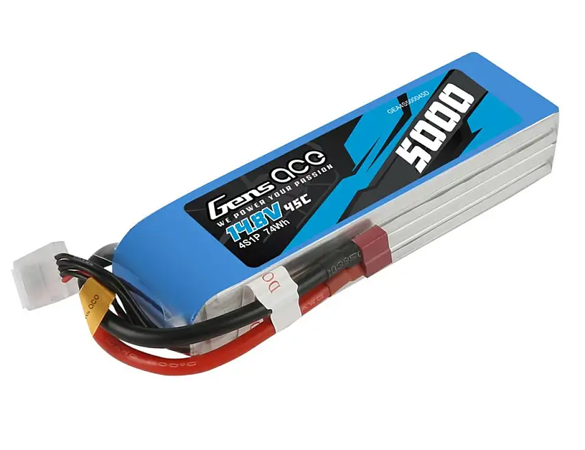 Gens Ace 5000mAh 3S 45C 11.1VLipo Battery Pack with Deans Plug
