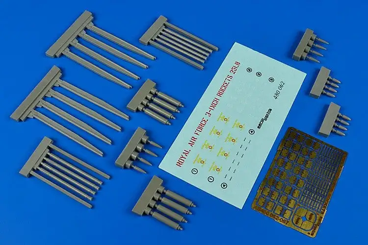Aerobonus 480062 1/48 RAF 3 inch 25lb Rockets w/Photo-Etch (D)
