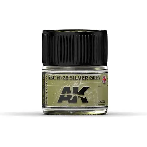 AK Interactive AFV Real Color RC038 Silver Grey 10ml Hobby Paint