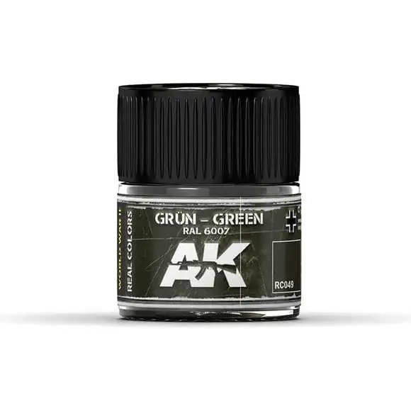 AK Interactive AFV Real Color RC049 Green RAL6007 10ml Hobby Paint