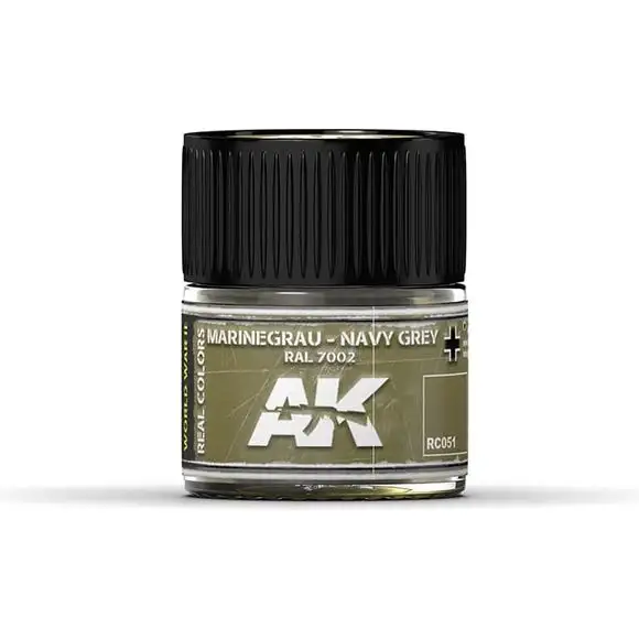 AK Interactive AFV Real Color RC051 Navy Grey RAL7002 10ml Hobby Paint
