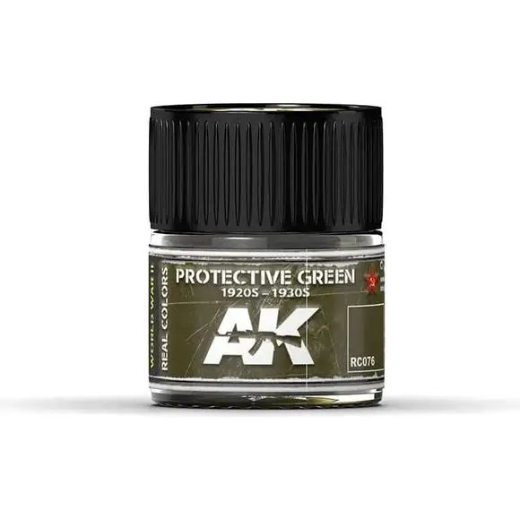 AK Interactive AFV Real Color RC076 Protective Green 1920-1930 10ml Hobby Paint