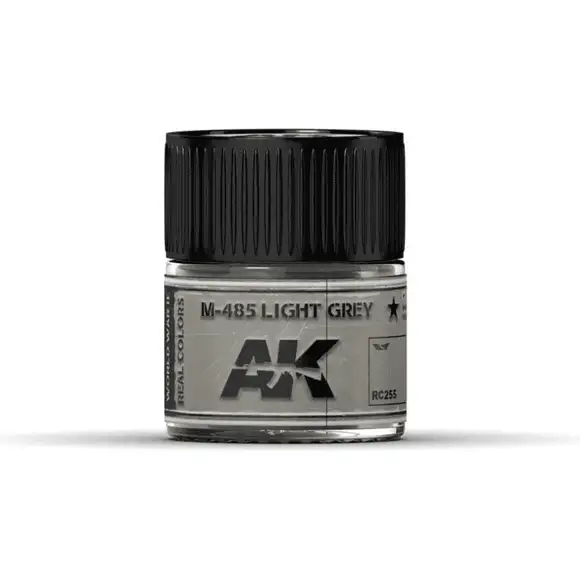 AK Interactive Real Color M-485 Light Grey 10ML Acrylic Hobby Paint Bottle