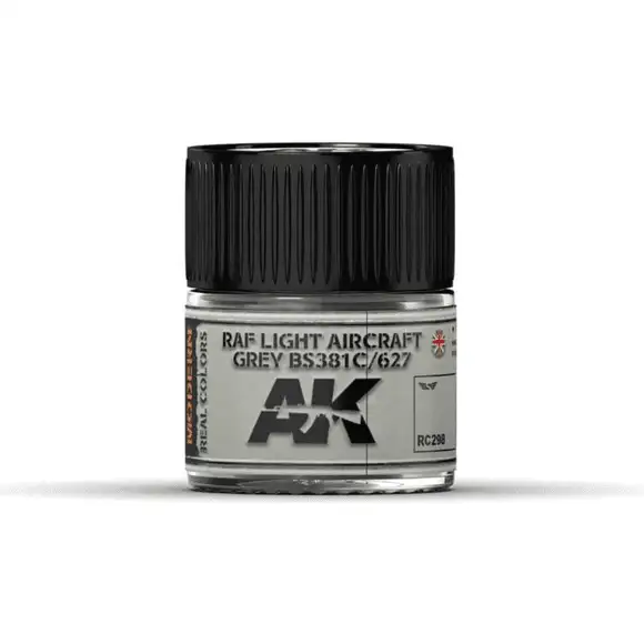 AK Interactive Real Color RAF Light Aircraft Grey 10ML Acrylic Hobby Paint Bottle
