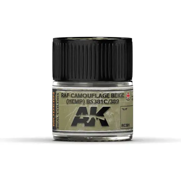 AK Interactive Real Color RAF Camouflage Beige 10ML Acrylic Hobby Paint Bottle