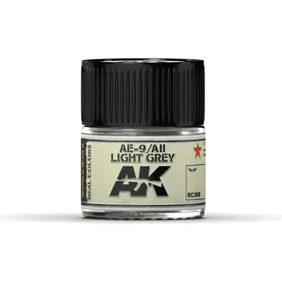 AK interactive Real Color AE-9 All Light Grey 10ML Acrylic Hobby Paint Bottle