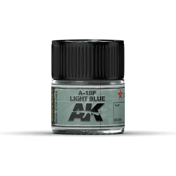 AK interactive Real Color A-18F Light Blue 10ML Acrylic Hobby Paint Bottle